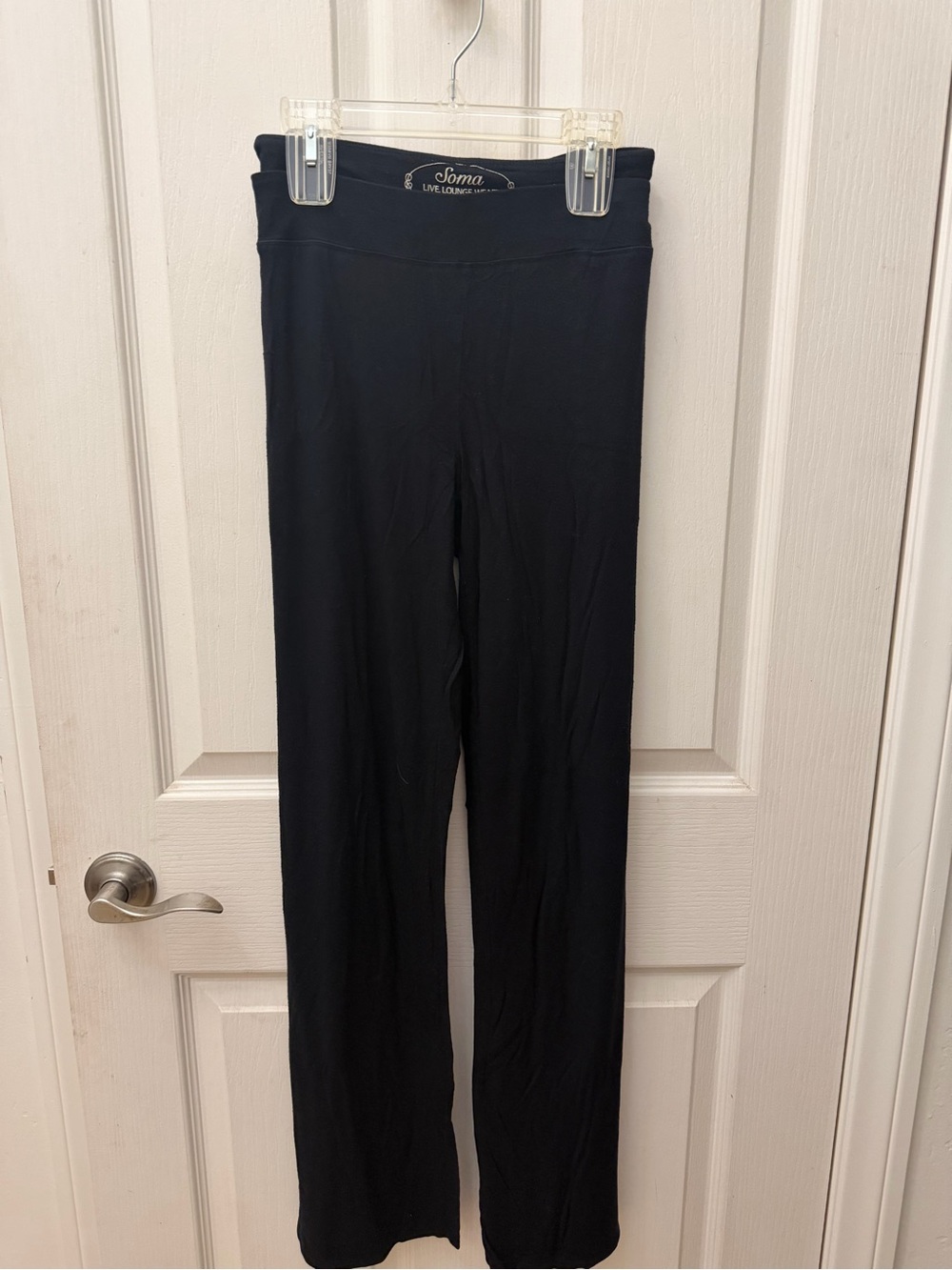 Soma Black Wide-Leg Lounge Pants